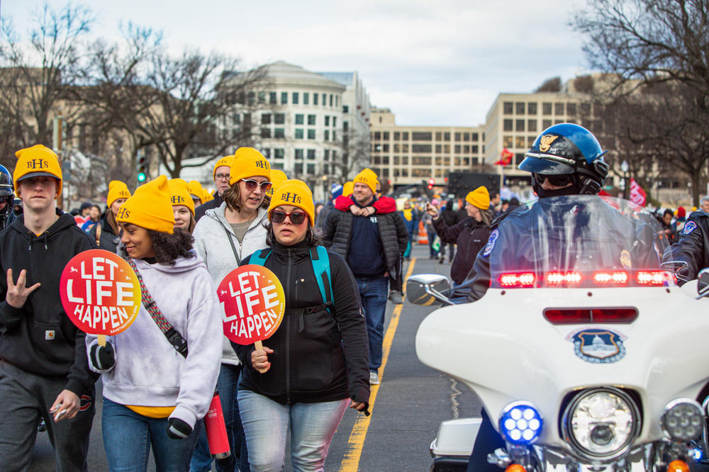 January 20, 2023, Washington D.C. Anti-abortion demonstrators take part in the annual ''March For Life'', seven months after the Supreme Court overturned Roe v Wade .