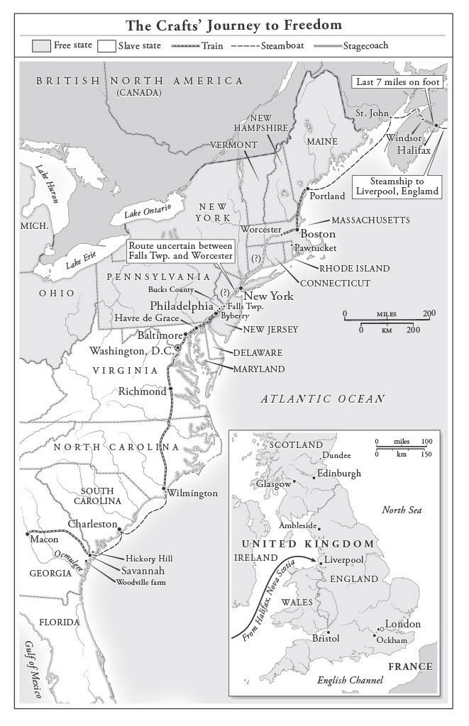 The Crafts' journey to freedom began when they fled their home in Macon, Georgia, in December 1848.