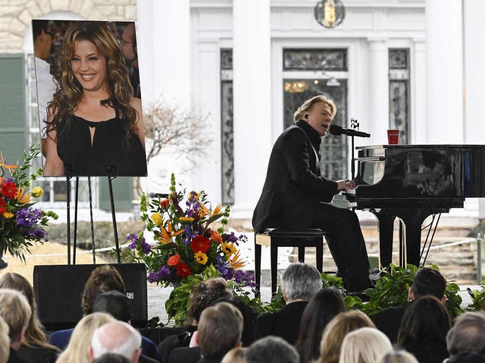 Axl Rose performs during a memorial service for Lisa Marie Presley Sunday, Jan. 22, 2023, in Memphis, Tenn.