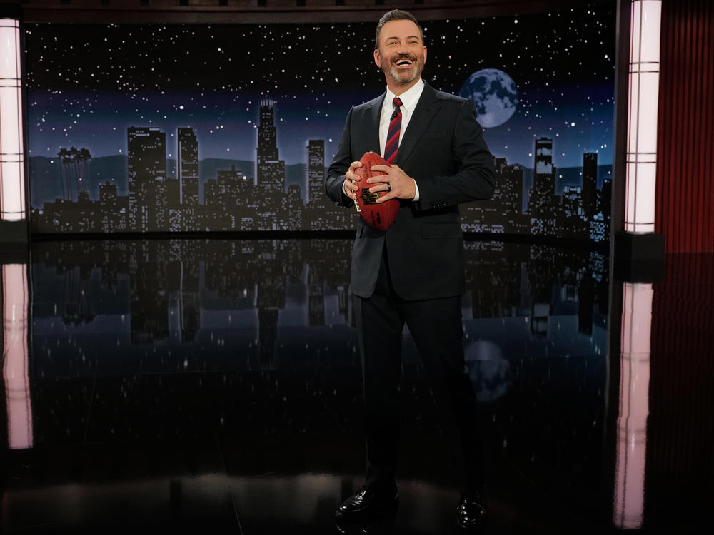 Jimmy Kimmel during a recent taping of Jimmy Kimmel Live!