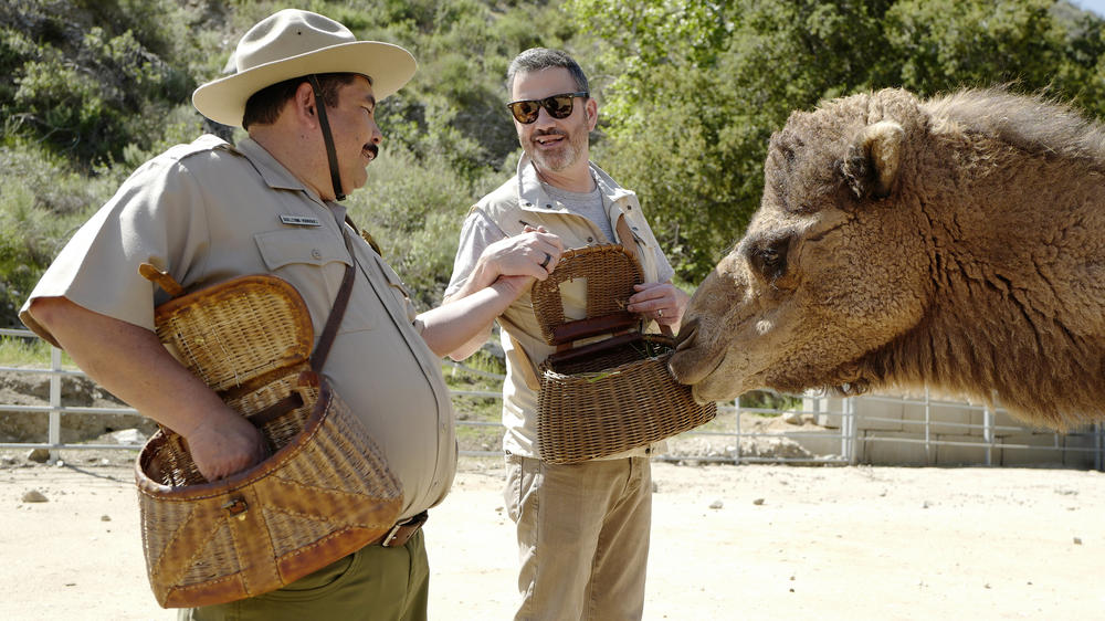 Guillermo Rodriguez and Jimmy Kimmel in a recent pretaped comedy bit.