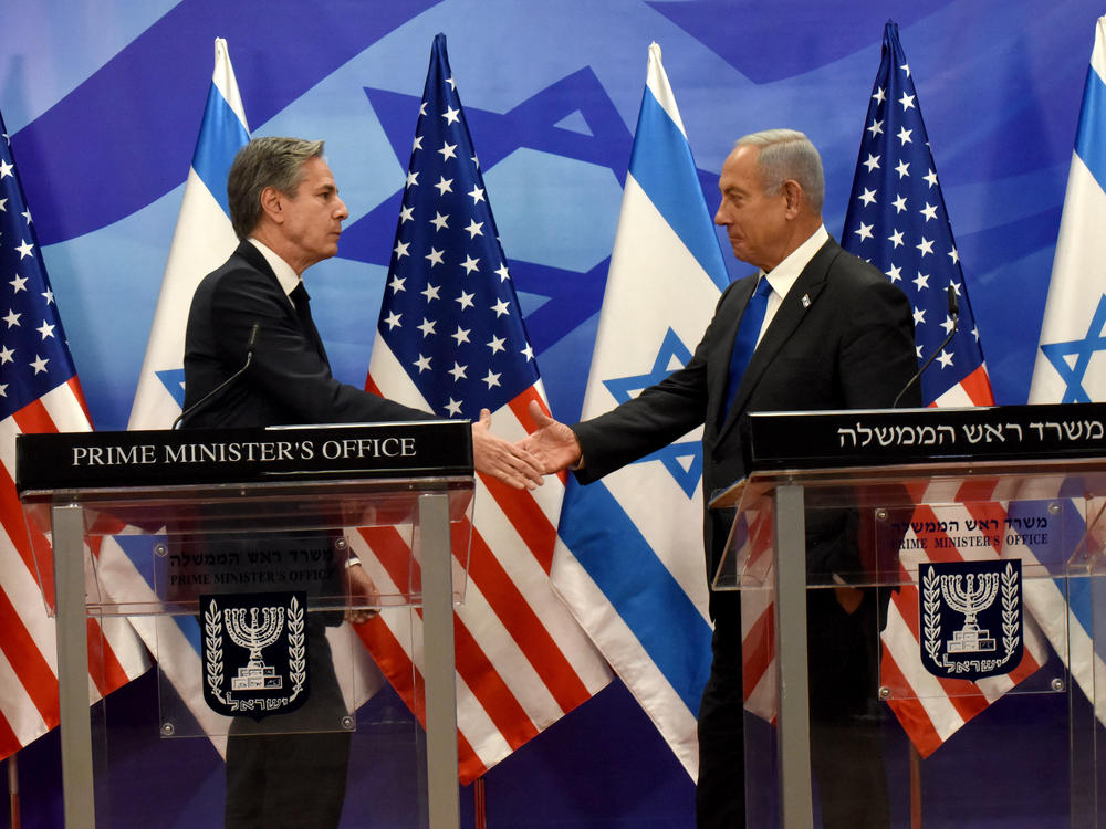 Antony Blinken met with Israel's Prime Minister Benjamin Netanyahu on Monday.