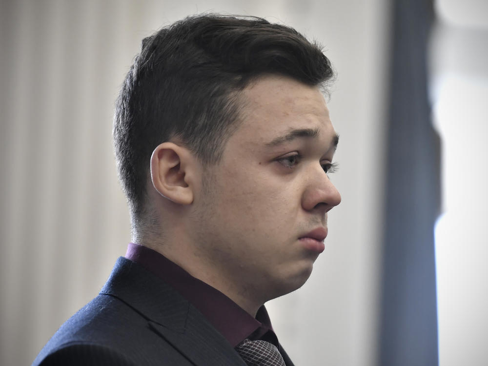 Kyle Rittenhouse appears in court as he is found not guilty on all counts on Nov. 19, 2021, at the Kenosha County Courthouse in Kenosha, Wis. A federal judge in Wisconsin on Wednesday, Feb. 1, 2023, ruled that a wrongful death lawsuit filed by the father of a man shot and killed by Rittenhouse during a protest in 2020 can proceed against city officials, police officers, Rittenhouse and others.
