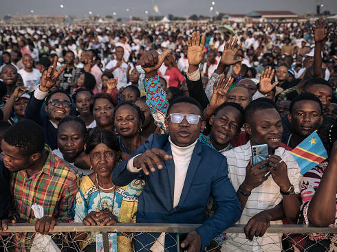 A million people celebrated a papal mass in the Democratic Republic of Congo's capital on the second day of Pope Francis' visit to the conflict-torn country.