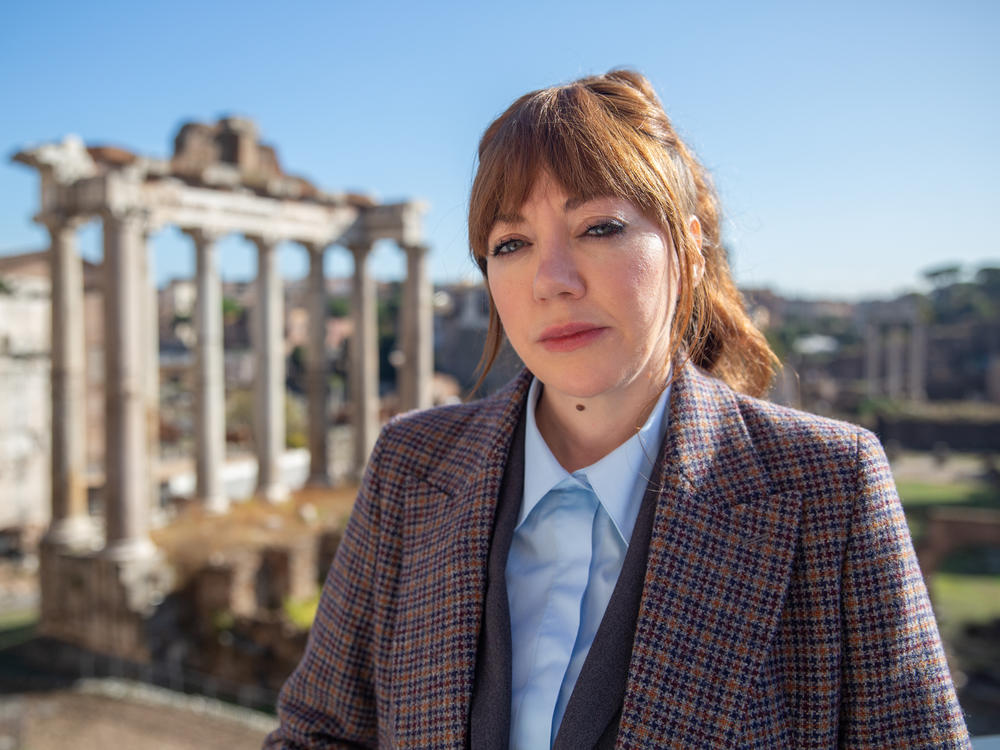 Ill-informed TV correspondent Philomena Cunk (Diane Morgan) travels around the world in <em>Cunk on Earth.</em>