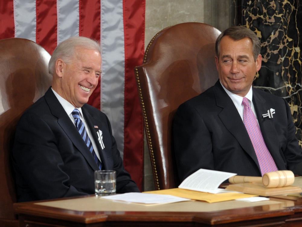 Then-Vice President Biden and House Speaker John Boehner during President Barack Obama's 2011 State of the Union address.