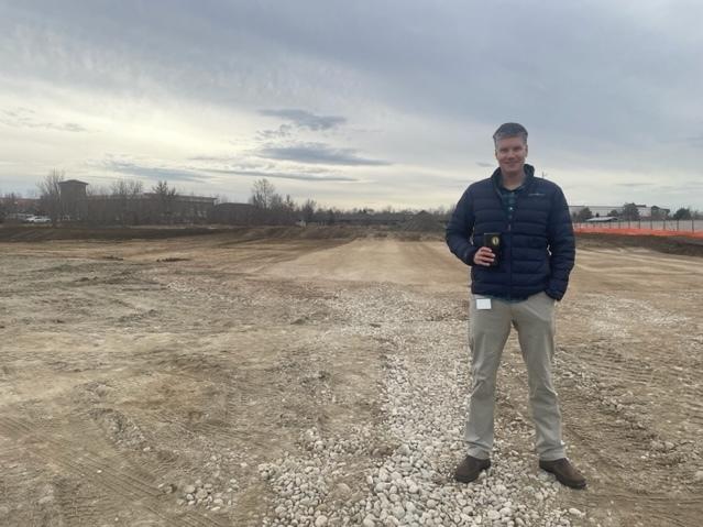 Mike Gleason, Director of Money Metal Exchange, stands at the site of what will be the company's new headquarters: A 40,000 square foot facility in Eagle, Idaho.