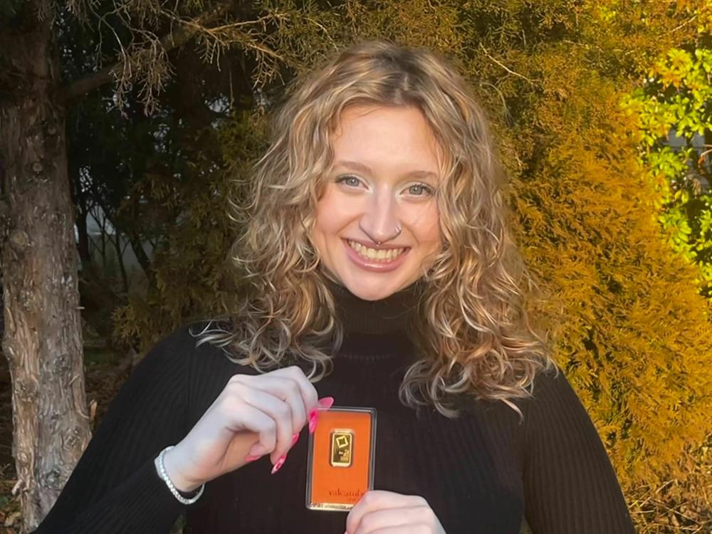 Julia Grugan, 20, a senior at Temple University recently made one of her first major investments: A 10 gram gold bar.