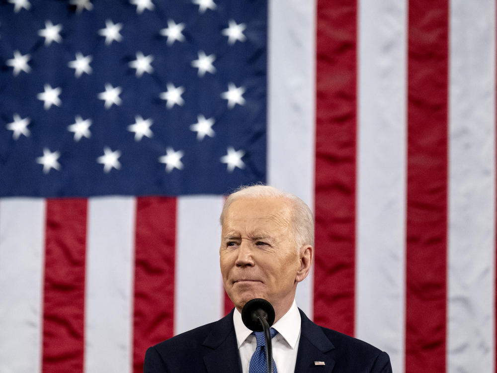 President Joe Biden delivers the State of the Union address last March.