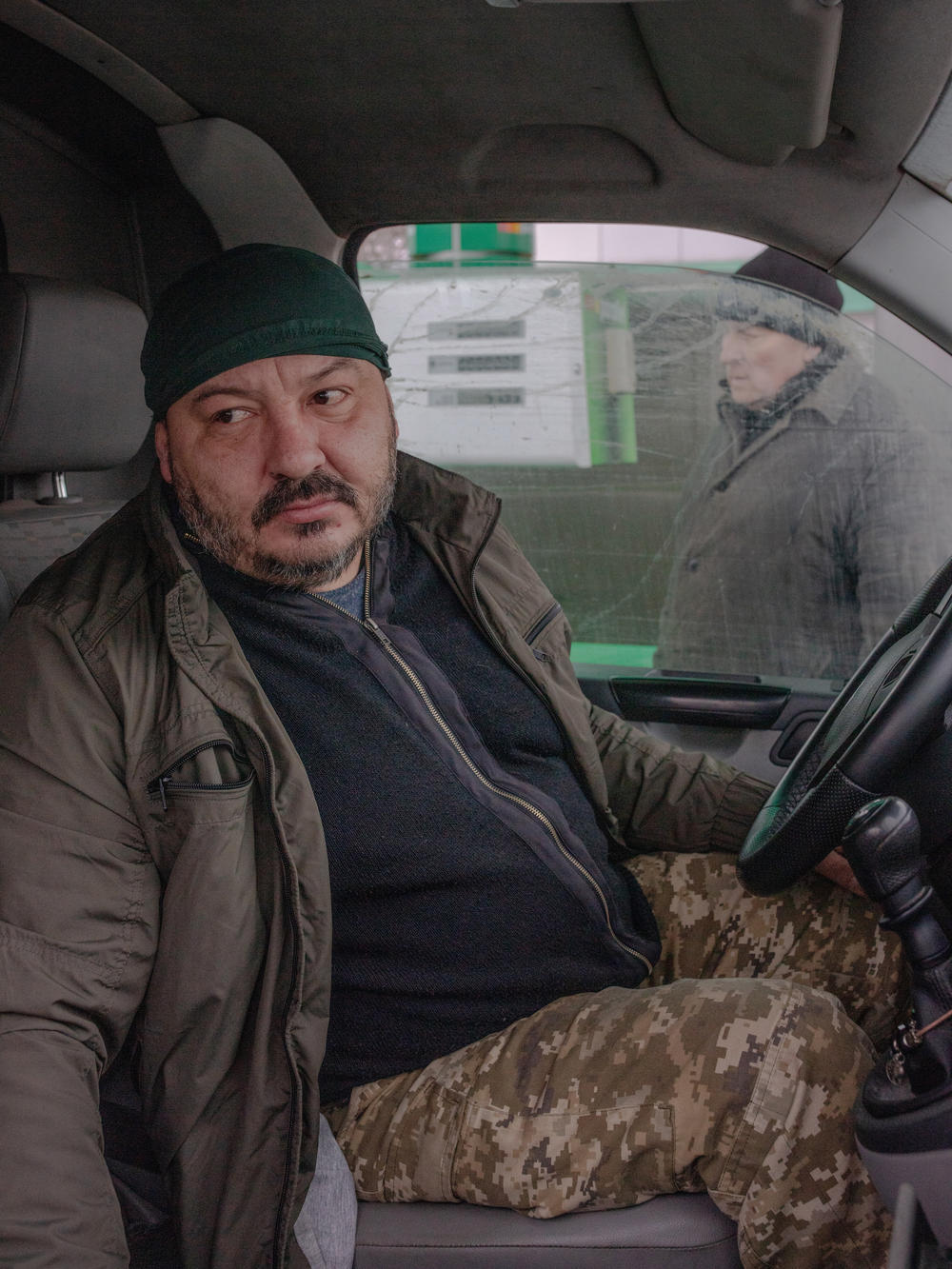 Vlad heads out for his rescue mission at a gas station in Kramatorsk.