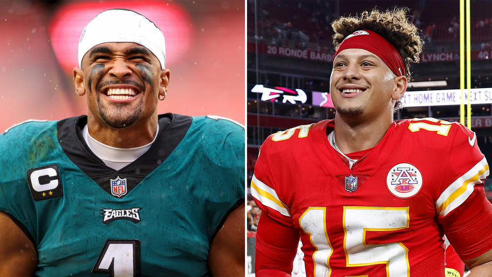 Jalen Hurts of the Philadelphia Eagles and Patrick Mahomes of the Kansas City Chiefs will play in the first Super Bowl with both teams starting a Black quarterback.