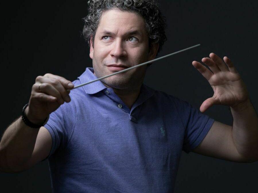 Conductor Gustavo Dudamel, posing during a photo session at Paris' Opéra Bastille in September 2022.