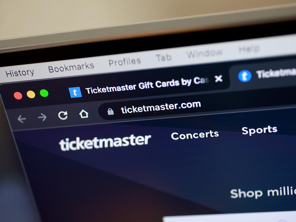 An illustration of the Ticketmaster website from 2022. The ticketing giant has come under renewed scrutiny from music fans and lawmakers in recent months.