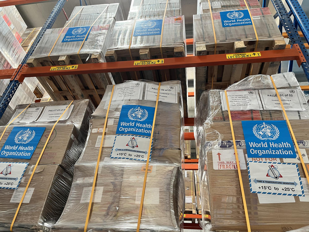 The World Health Organization's logistics hub in Dubai's International Humanitarian City contains boxes of urgent medical supplies and medicine for dispatch to countries around the world, such as Yemen, Nigeria, Haiti and Uganda. Planeloads of medical supplies from these warehouses are being sent to help with earthquake relief efforts in Syria and Turkey.