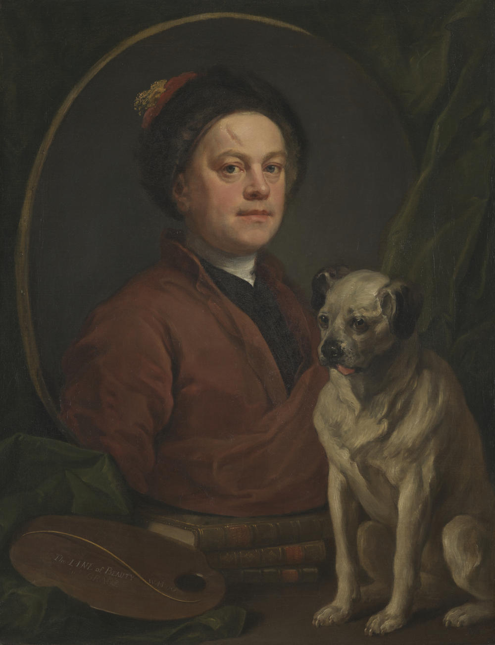 William Hogarth's <em>The Painter and his Pug</em>,<em> </em>1745, Tate, London, purchased 1824