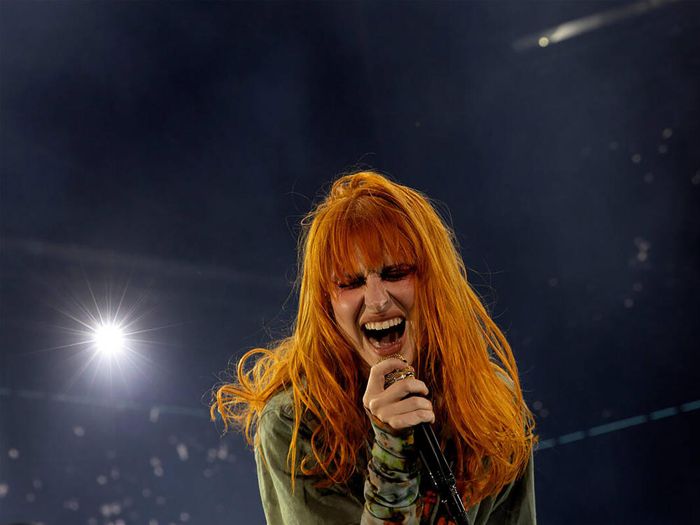 Hayley Williams performs with Paramore during the When We Were Young music festival on Oct. 23, 2022, in Las Vegas.