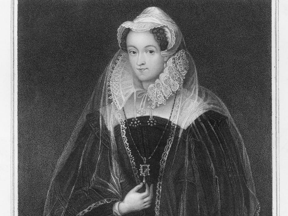 An engraving by W.T. Fry (based on a painting) of Mary Stuart, also known as Mary Queen of Scots, circa 1587. An international trio of codebreakers discovered and decrypted letters she wrote during her years in captivity in England.
