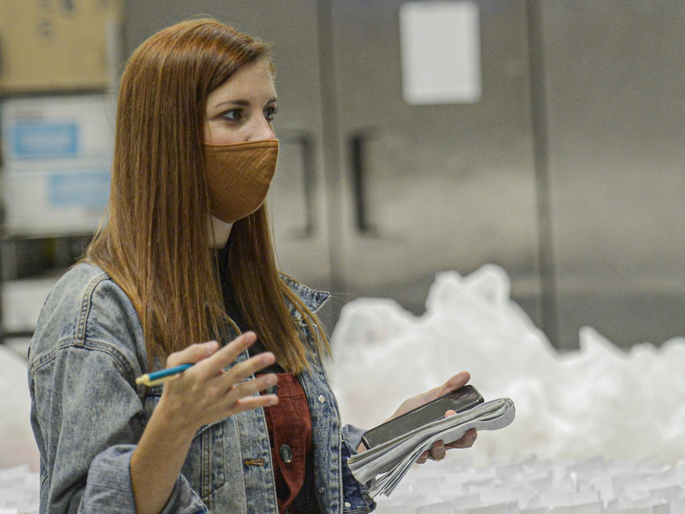 Reporting by Knisely, shown in May 2021, sparked a backlash from state health officials. The station's chief executive ordered that she be taken off the story and then that she be dismissed.