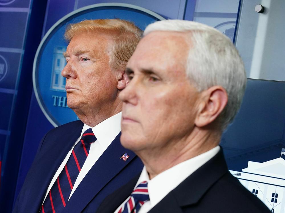 Then-President Donald Trump and then-Vice President Mike Pence are pictured in 2020.