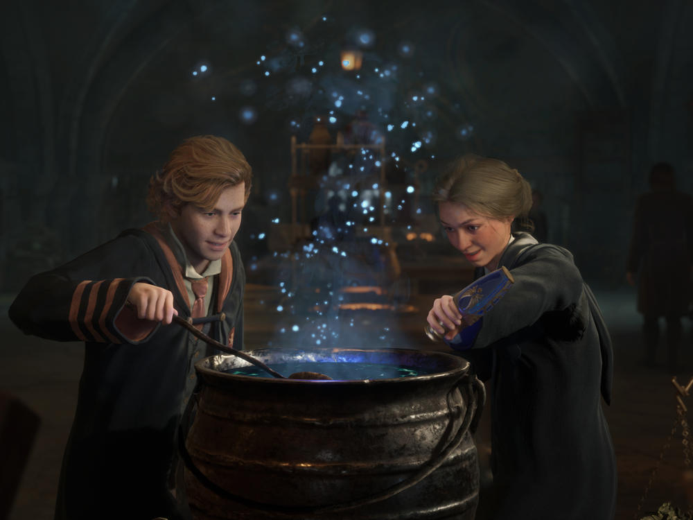 Potions, spells, and all manner of magical mischief await in <em>Hogwarts Legacy.</em>