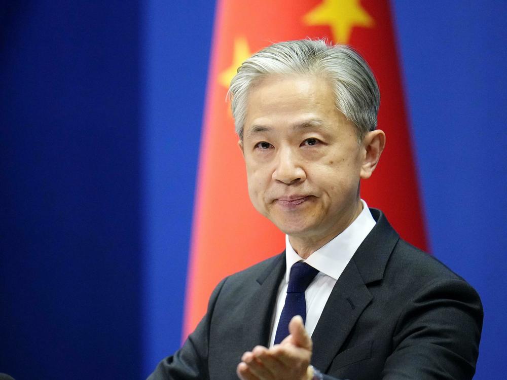 Chinese Foreign Ministry spokesman Wang Wenbin speaks at a press conference in Beijing on Jan. 11, 2023.