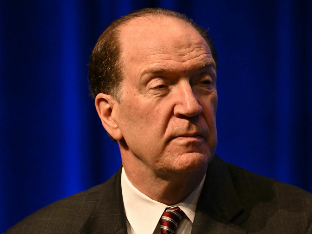 David Malpass, pictured in 2022, is stepping down as president of the World Bank before his term ends.
