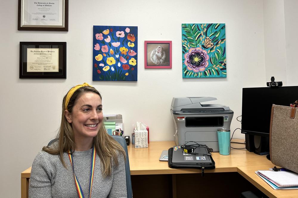 Dr. Kristin Dayton, a pediatric endocrinologist at the University of Florida's Youth Gender Clinic, which has a long waiting list for appointments