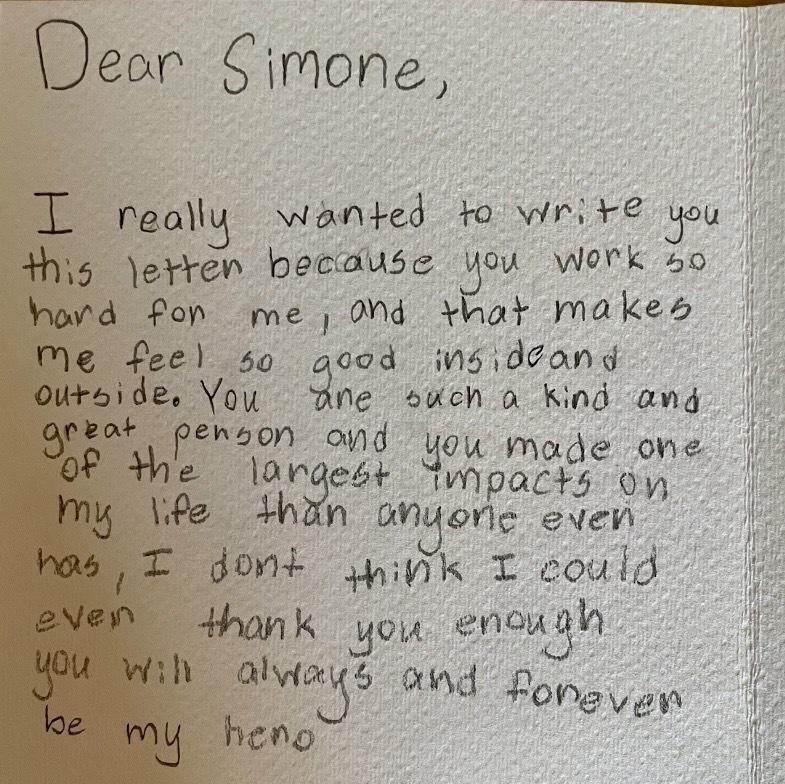 An 11-year-old transgender client sent this letter to lawyer Simone Chriss, who helped the girl amend her birth certificate to reflect her gender identity. 