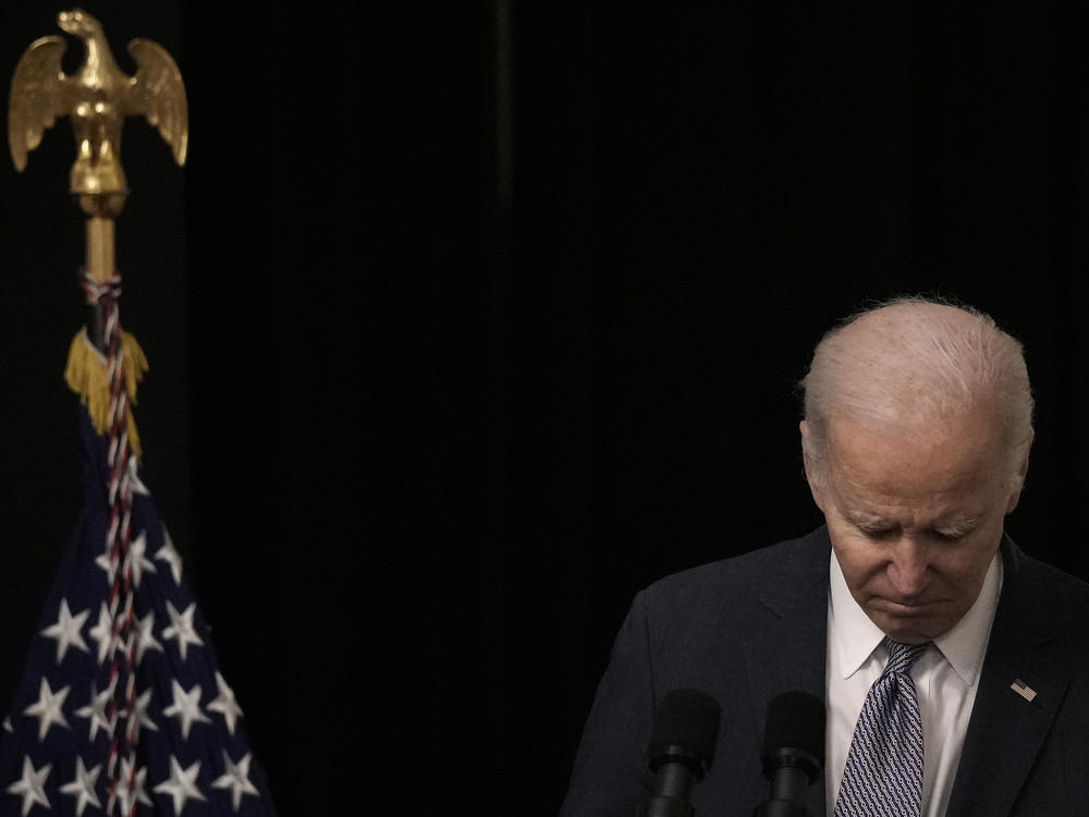President Biden speaks before a screening of the movie 