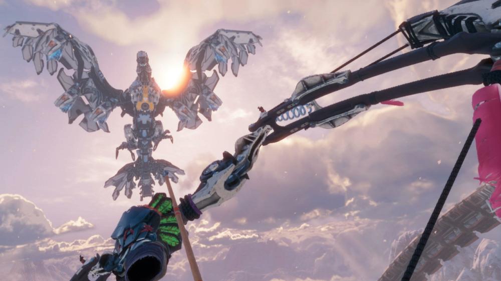Climb stupendous heights and take down majestic bestial robots in <em>Horizon Call of the Mountain.</em>