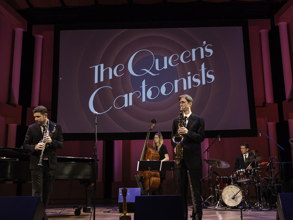 The Queen's Cartoonists perform at the Miller Symphony Hall in Allentown, PA on November 22, 2019.