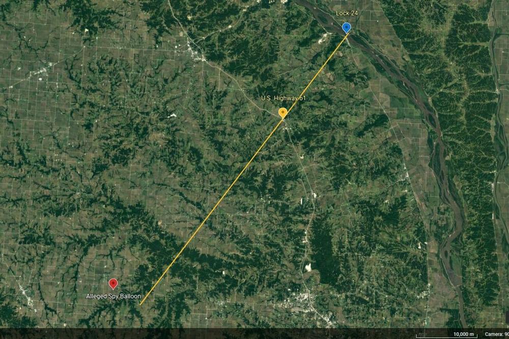 By plotting landmarks on a map and drawing a line, it's possible to pinpoint where the balloon was flying.