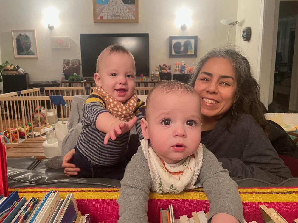 Irma with the twins.