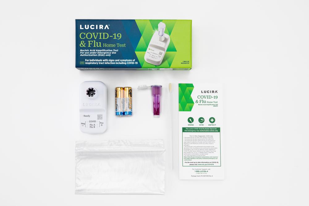 Lucira Health, which developed the dual-purposed diagnostic test, said it can provide results in about 30 minutes.