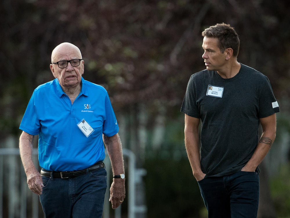 In a $1.6 billion defamation suit, Dominion Voting Systems argues that Fox Corp. bosses Rupert Murdoch (left) and Lachlan Murdoch (right) were deeply involved in shaping editorial decisions at Fox News.