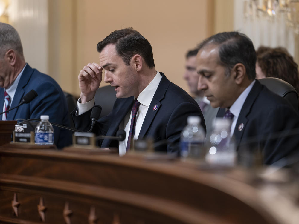 Rep. Mike Gallagher, R-Wis., center, and Rep. Raja Krishnamoorthi, D-Ill., right, are leading the newly-formed House Select Committee on the Strategic Competition Between the United States and the Chinese Communist Party.