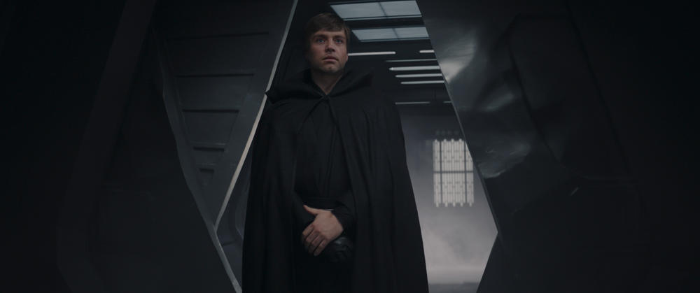 A de-aged Mark Hamill as Luke Skywalker