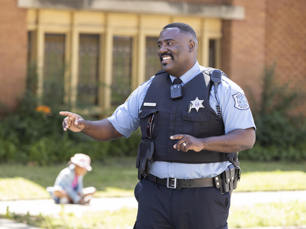 Bashir Salahuddin as Officer Goodnight<em> </em>in <em>South Side</em> Season 3