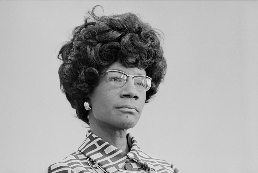 Democratic U.S. Congresswoman Shirley Chisholm announcing her candidacy for president on Jan. 25, 1972.