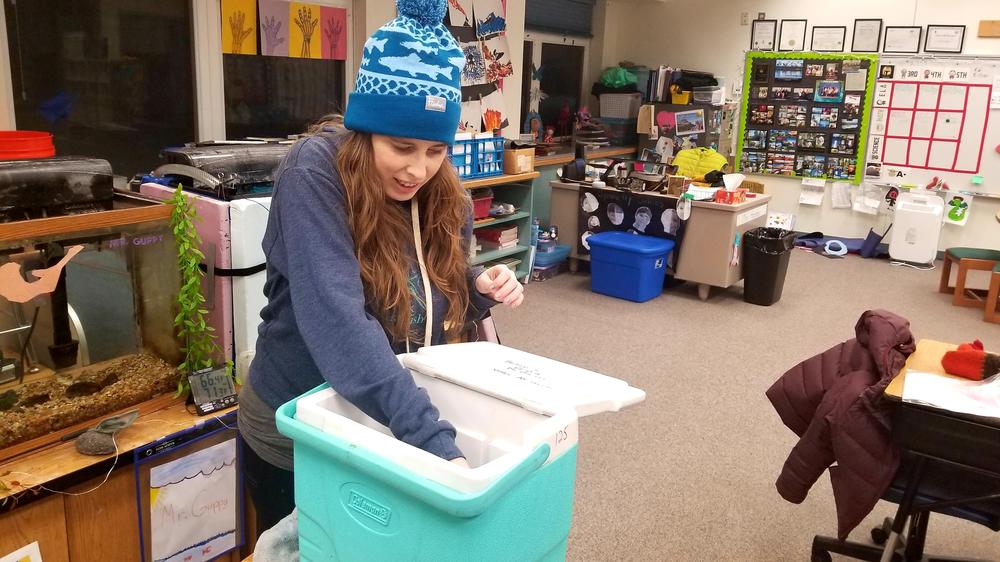 Jennifer Hodges in her classroom.