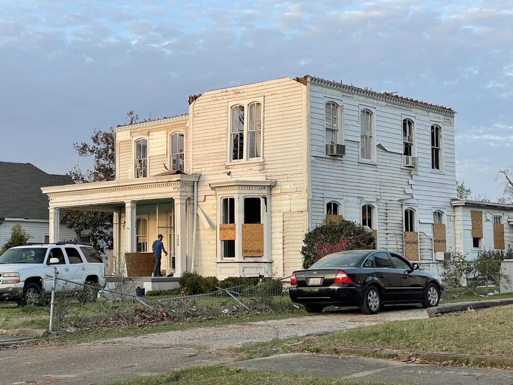 This 150-year-old home lost its roof during the January tornado in Selma, Ala.