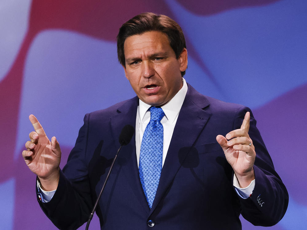 Florida Gov. Ron DeSantis, a Republican, is expected by many to announce his candidacy for president in the coming weeks or months. Speaking here at the Republican Jewish Coalition Annual Leadership Meeting in Las Vegas on Nov. 19, 2022.