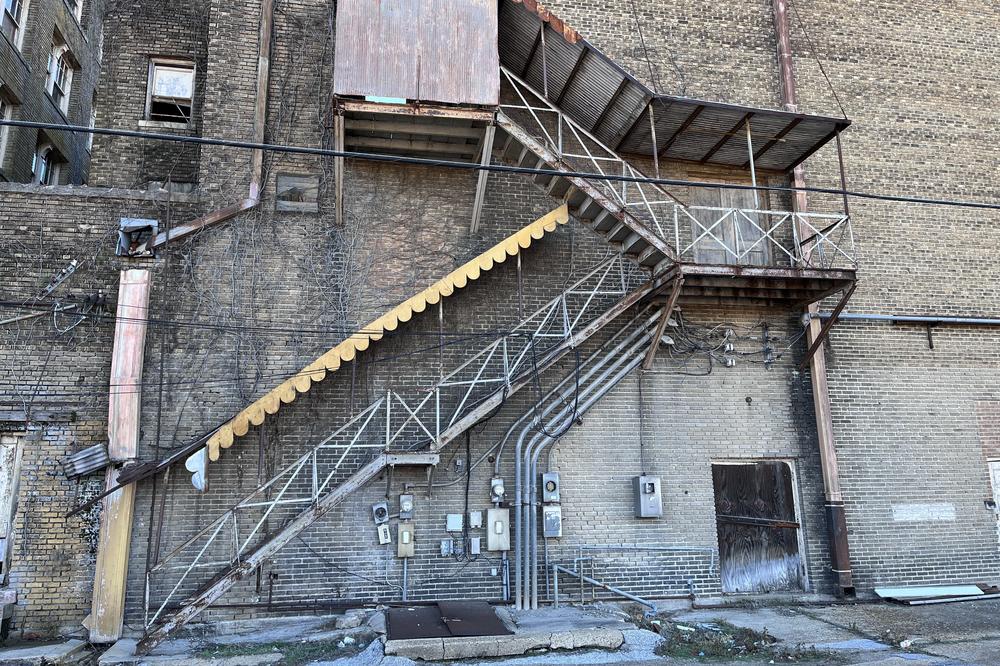 The original Black entrance to the Paramount Movie Theater in Clarksdale, Miss., is still intact.