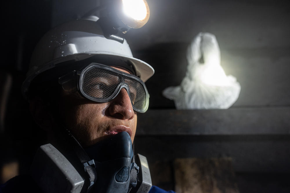 Security workers are all over the mine to prevent theft of emeralds.