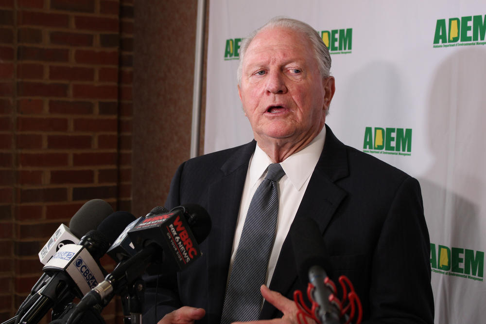 Lance LeFleur, director of the Alabama Department of Environmental Management, speaks to the press on Feb. 10.
