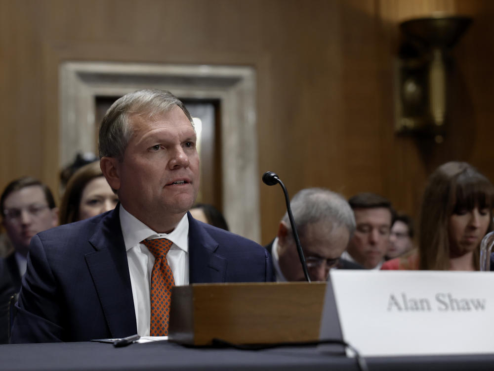 Alan Shaw, President and CEO of Norfolk Southern Corporation, testifies before the Senate Environment and Public Works Committee on Capitol Hill on March 9.
