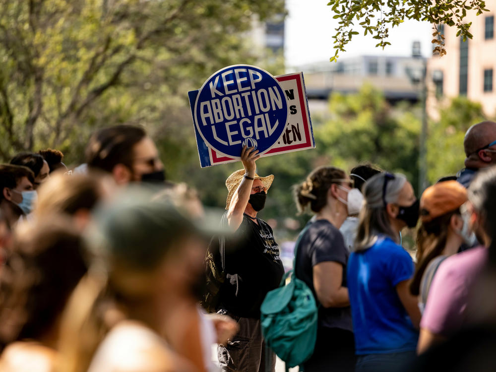 Abortion-rights supporters rally at the Texas State Capitol on Sept. 11, 2021 in Austin, Texas.