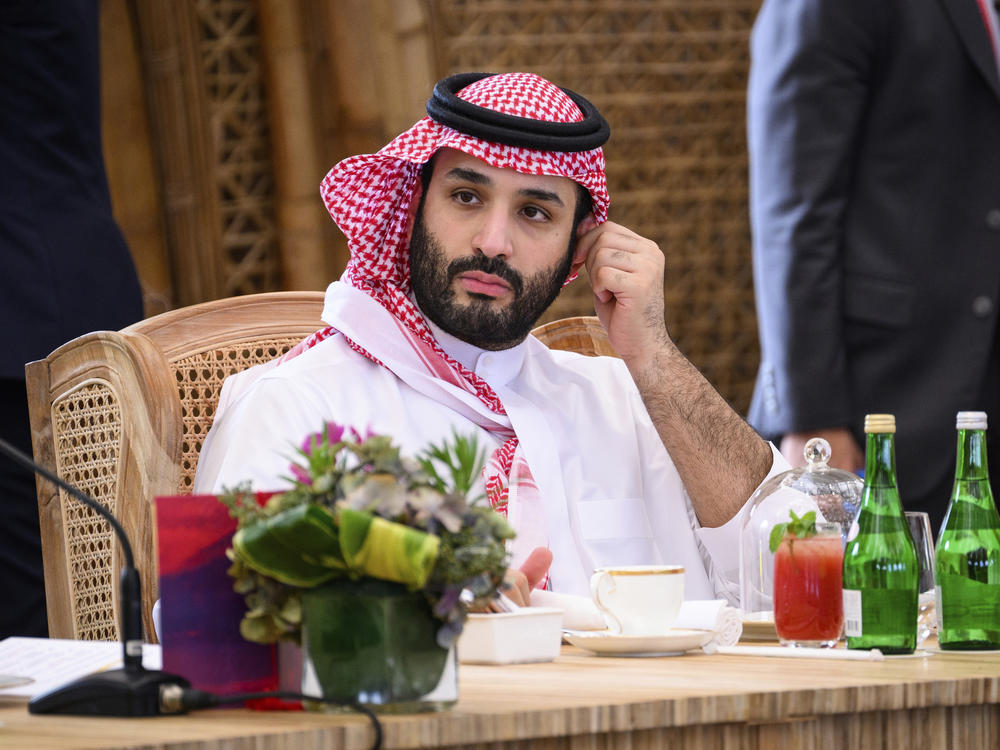 Crown Prince Mohammed bin Salman of Saudi Arabia takes his seat ahead of a working lunch at the G20 Summit, Tuesday, Nov. 15, 2022, in Nusa Dua, Bali, Indonesia.