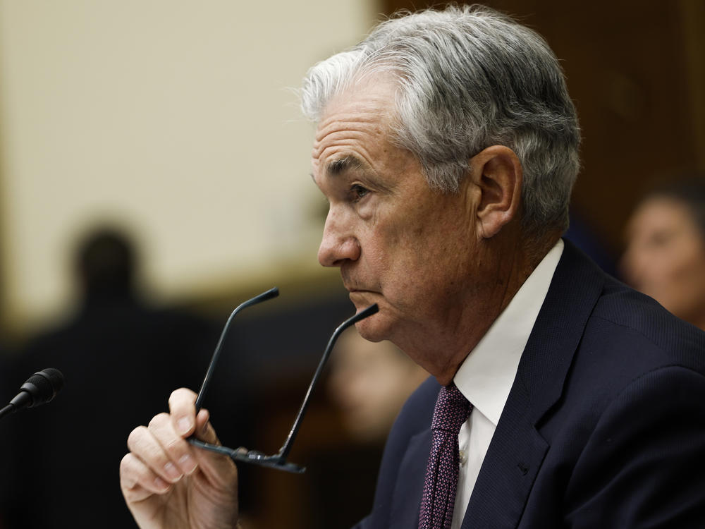 Federal Reserve Chair Jerome Powell is seen testifying before the House Committee on Financial Services on Capitol Hill, Washington, D.C., on March 8, 2023. The Fed will need to weight the instability in the banking system when it gathers next week to decide on interest rates.