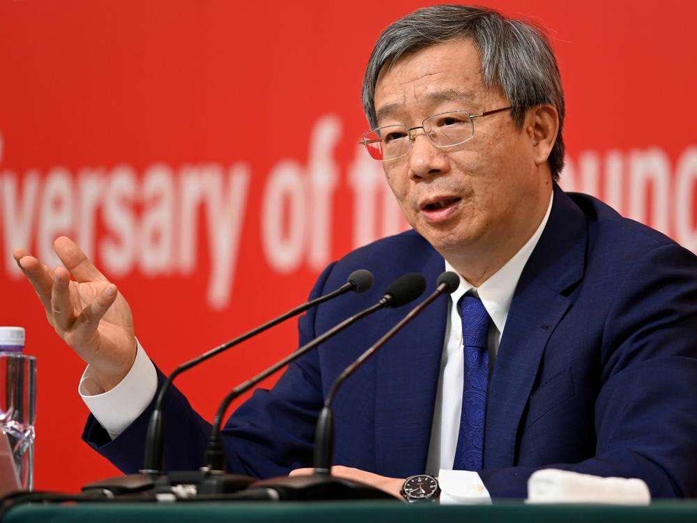 Yi Gang answers a question during a press conference on promoting stable, healthy and sustainable development of Chinese economy for celebrating the 70th anniversary of the founding of the PRC in Beijing on September 24, 2019.
